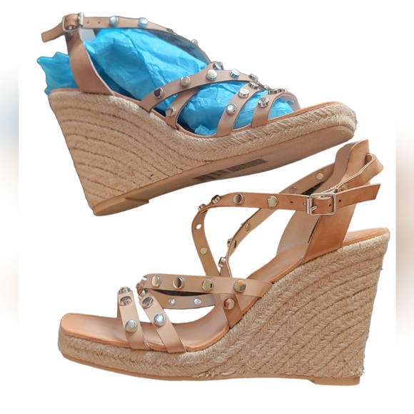 dolce vita espadrille wedge with silver rivets (vegan leather) - Picture 5 of 9